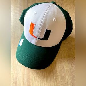 UNIVERSITY OF MIAMI HURRICANES NCAA Embroidered Adjustable Baseball Cap Hat, VG+